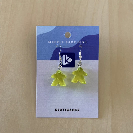 Meeples Earrings - Yellow Clear